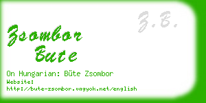 zsombor bute business card