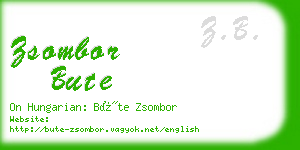 zsombor bute business card